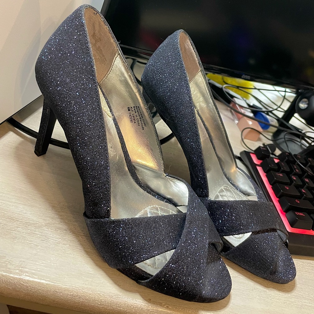 Blue sparkly High Heels